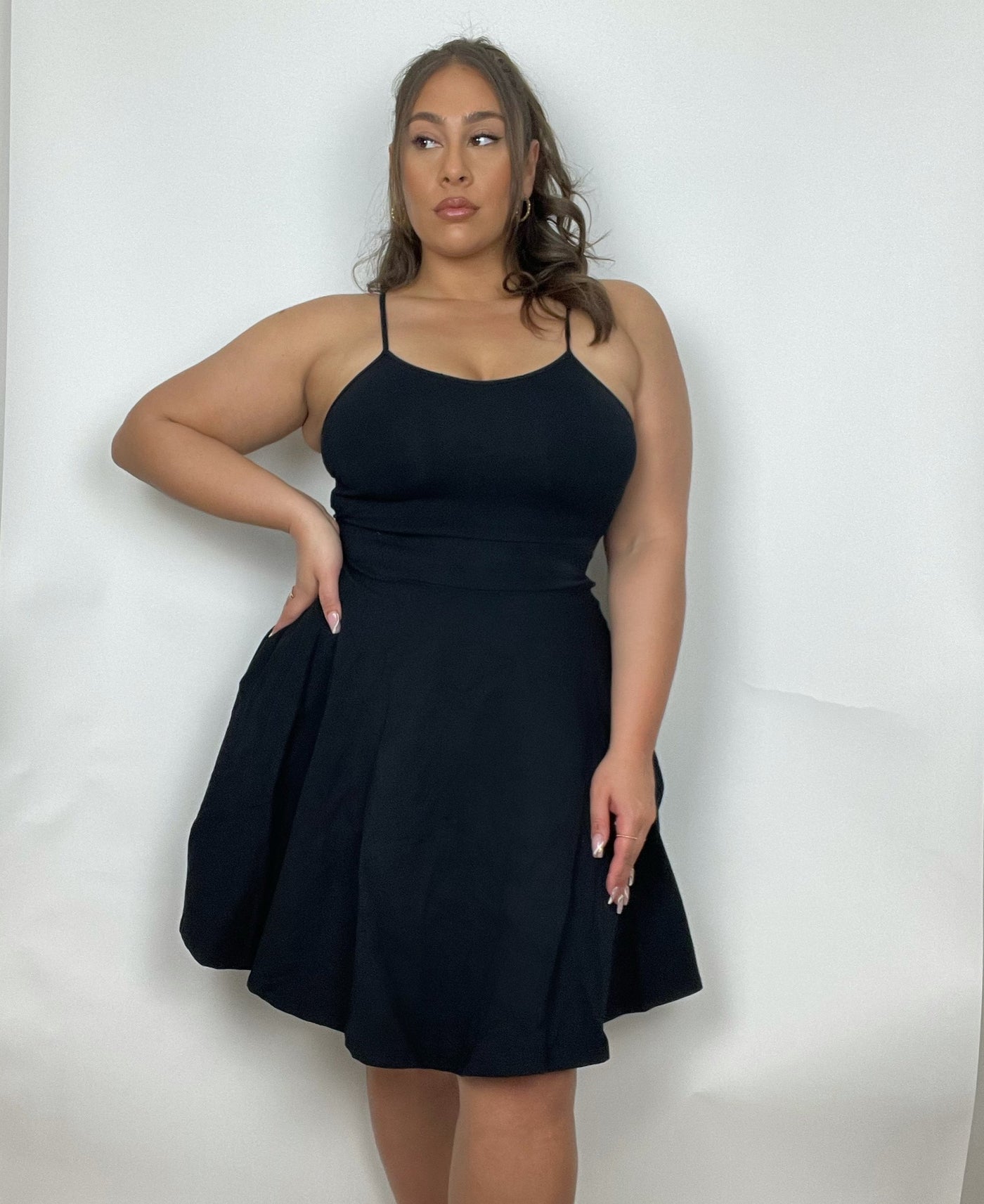 Jola Pocket Skater Dress and Skirt in Black
