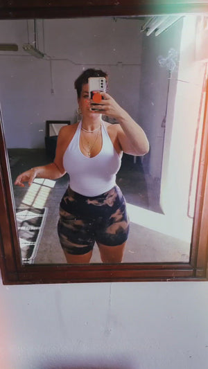 Halter Crop Top in White