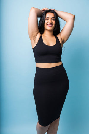 Api Crop Top in Black - Manners London