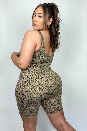 Api Playsuit in Classic Leopard Print - Manners London