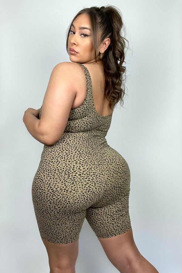 Api Playsuit in Classic Leopard Print - Manners London