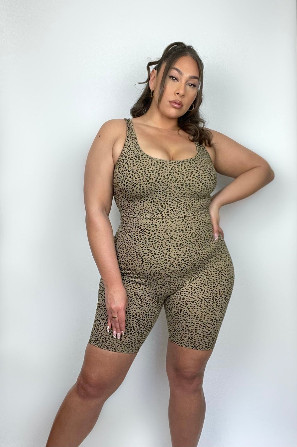 Api Playsuit in Classic Leopard Print - Manners London