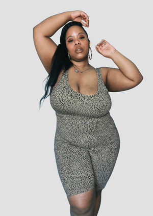 Api Playsuit in Classic Leopard Print - Manners London