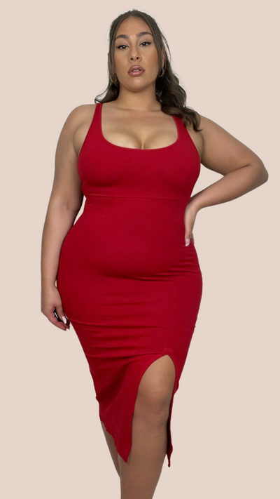 Api Dress in Pomegranate Red