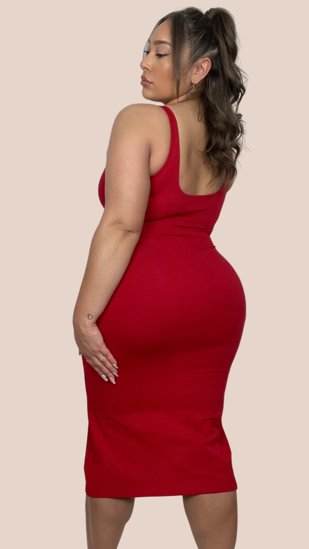 Api Dress in Pomegranate Red