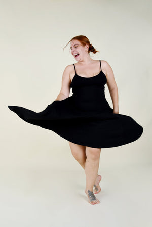 Asri Midi Dress in Black - Manners London