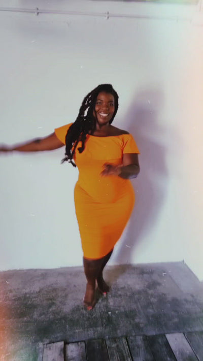 Diida Dress in Tangerine
