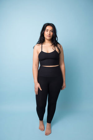 Crop Vest in Black - Manners London