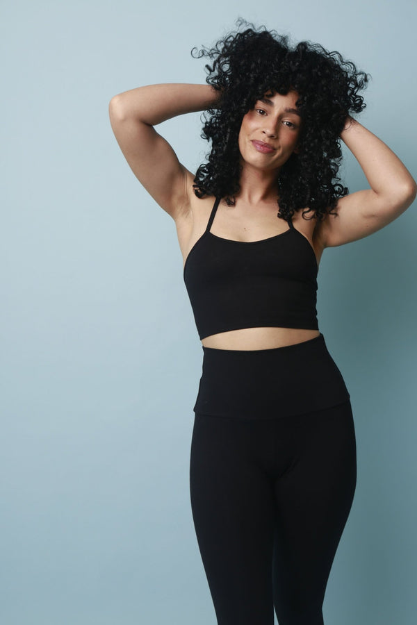 Crop Vest in Black - Manners London