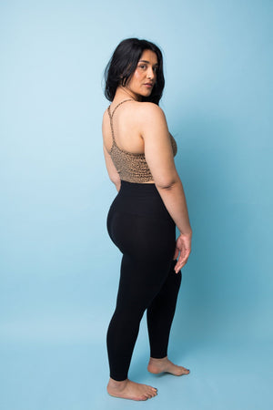 Crop Vest in Classic Leopard Print - Manners London