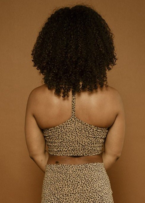 Crop Vest in Classic Leopard Print - Manners London