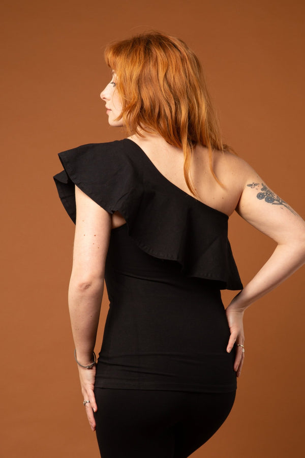 Diida 3 - way Full Length Top in Black - Manners London