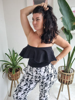 Diida 3 - way Full Length Top in Black - Manners London