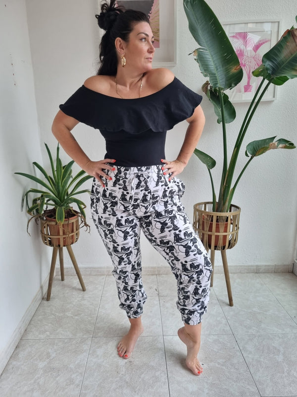 Diida 3 - way Full Length Top in Black - Manners London