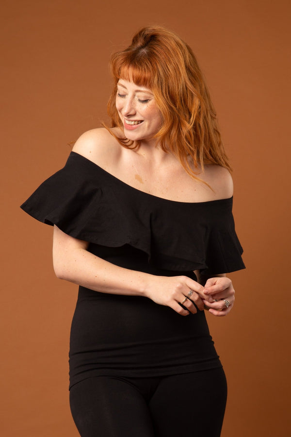 Diida 3 - way Full Length Top in Black - Manners London