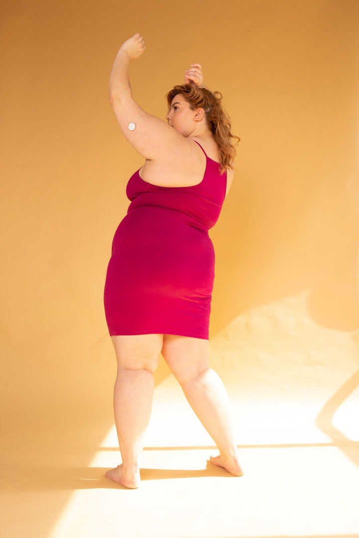 Eka Racer Back Dress in Pinky - Purply - Manners London