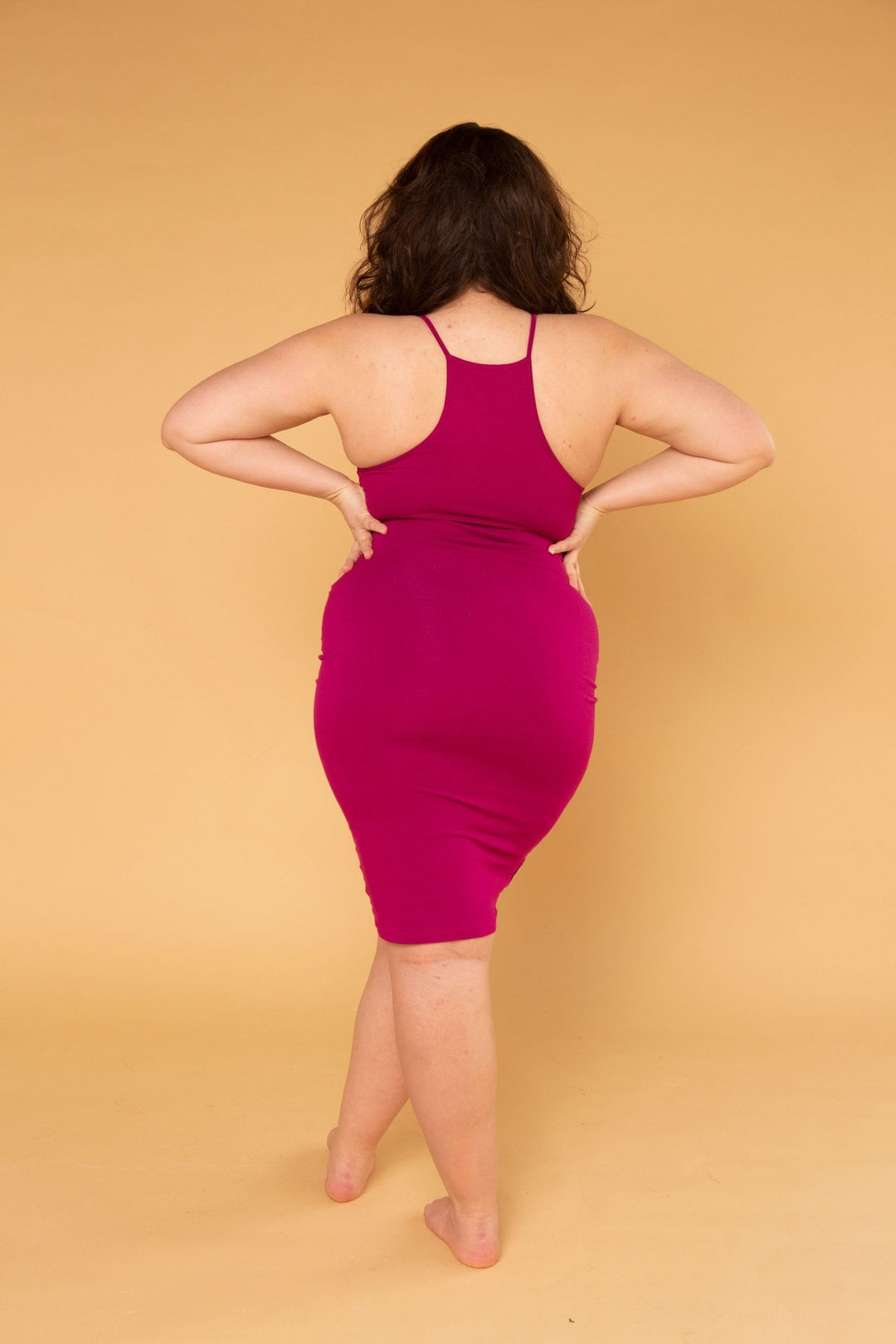 Eka Racer Back Dress in Pinky - Purply - Manners London