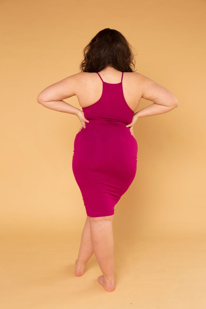 Eka Racer Back Dress in Pinky - Purply - Manners London