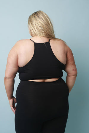 EKA Racer Crop in Black - Manners London