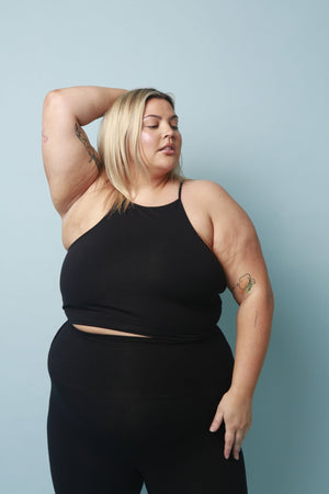 EKA Racer Crop in Black - Manners London