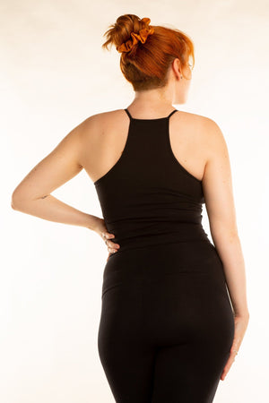 EKA Racer Full Length Top in Black - Manners London