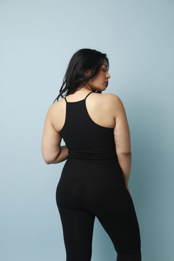 EKA Racer Full Length Top in Black - Manners London