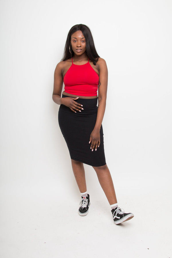 Favell Pencil Skirt In Black - Manners London