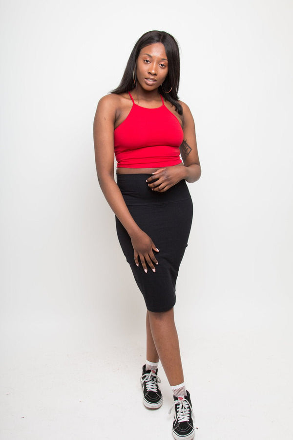 Favell Pencil Skirt In Black - Manners London