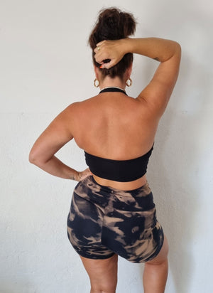 Halter Crop Top in Black - Manners London