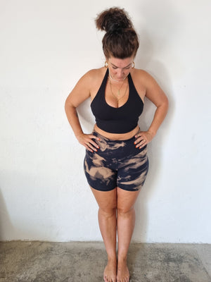 Halter Crop Top in Black - Manners London