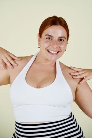 Halter crop top in White - Manners London