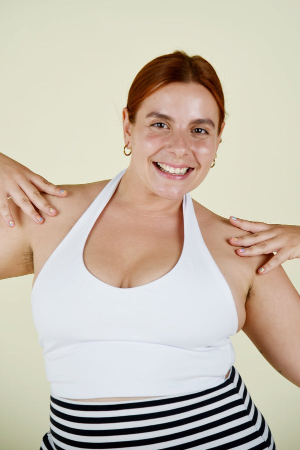 Halter crop top in White - Manners London