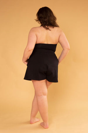 Halter Full Length Top in Black - Manners London