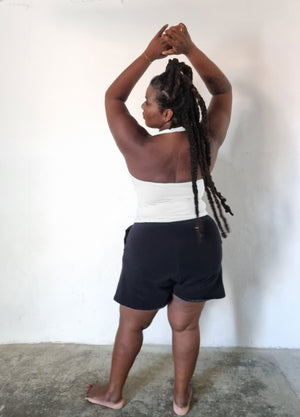 Halter full length top in White - Manners London