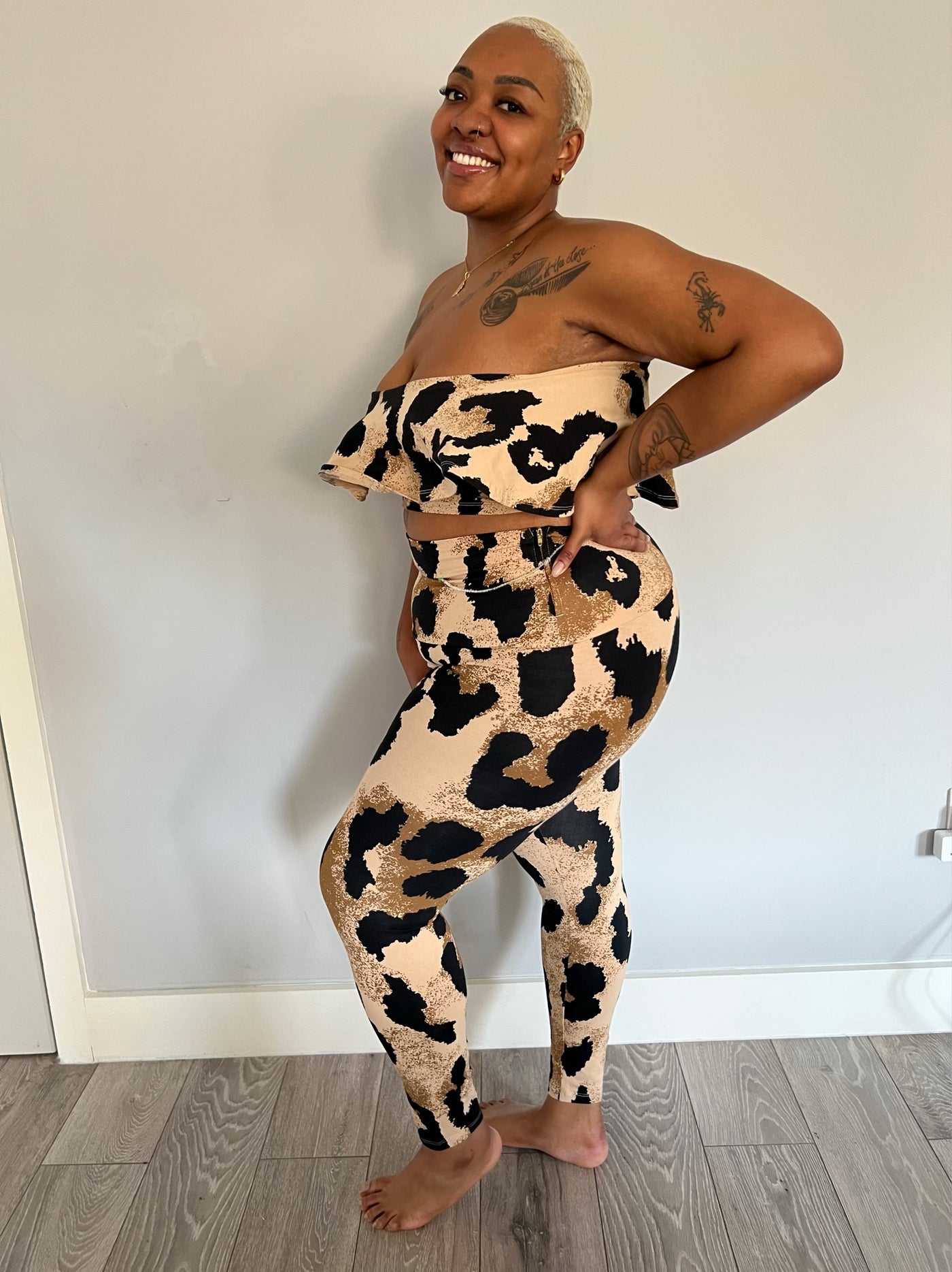 Diida crop top in New Leopard