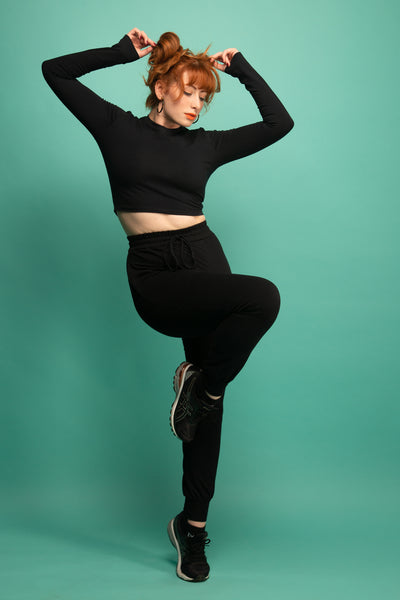 Trackie Trousers in Black