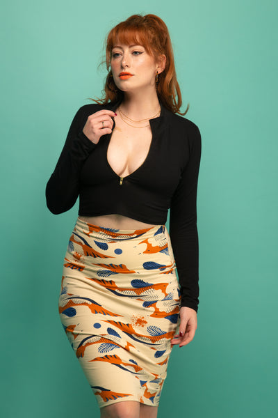 Zip Crop in Black