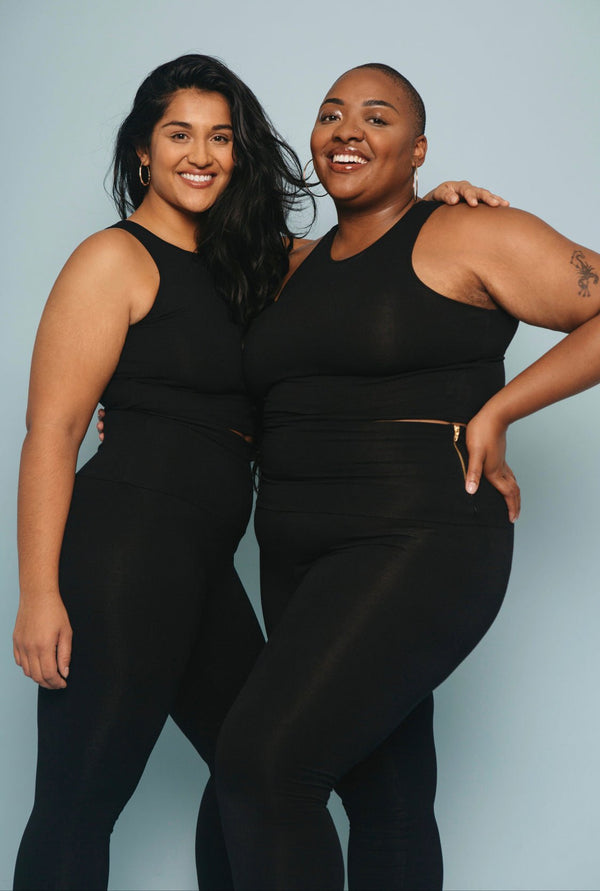 Iza Crop Vest Top in Black - Manners London