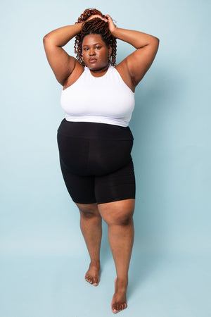 Iza Crop Vest Top in White - Manners London