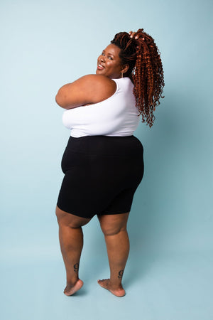 Iza Crop Vest Top in White - Manners London