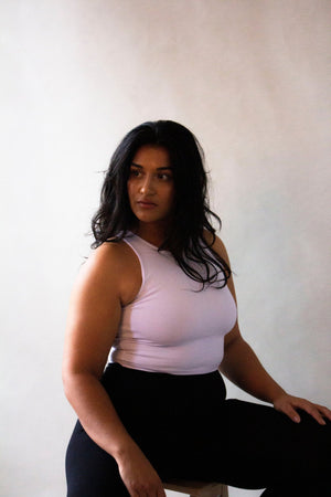 Iza Full Length Vest Top in White - Manners London