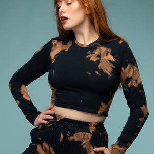 Leki Crop Top in Acid Wash - Manners London