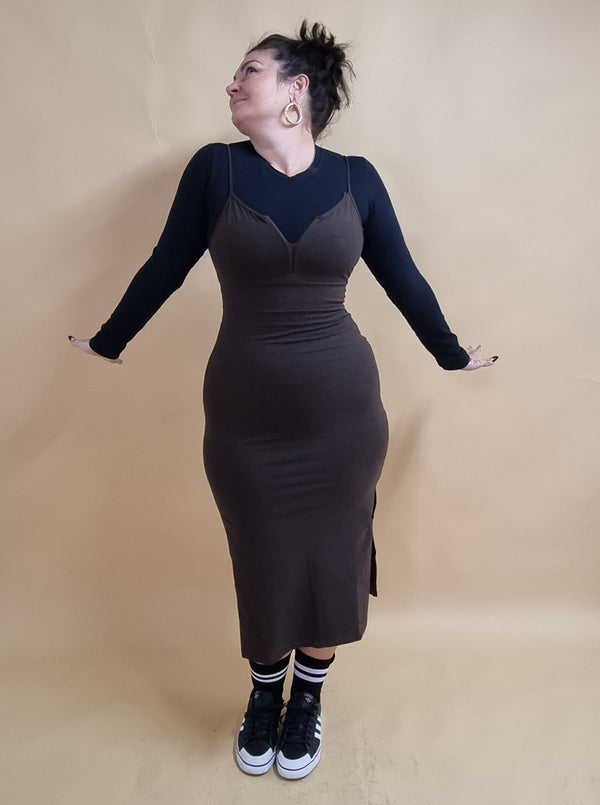 Leki Full Length Top in Black - Manners London