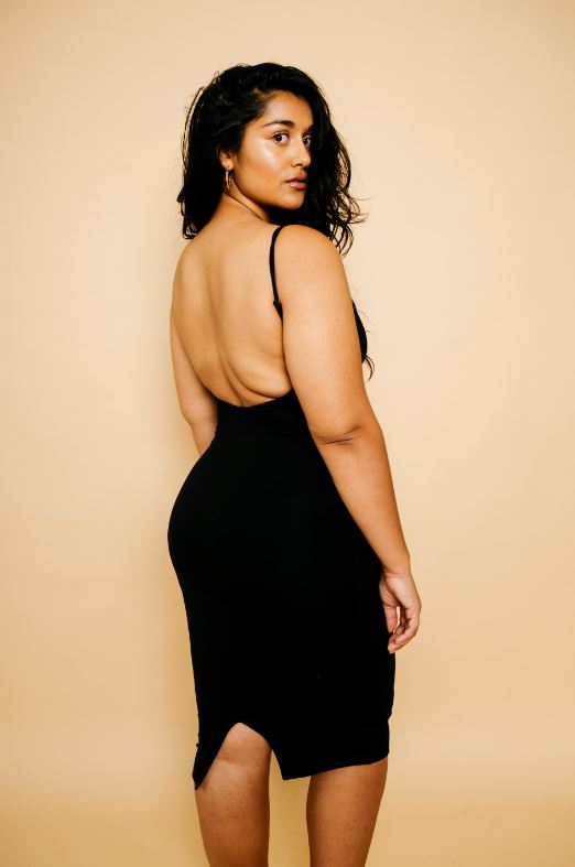 Nata Pencil Dress in Black - Manners London