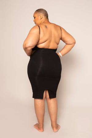 Nata Pencil Dress in Black - Manners London