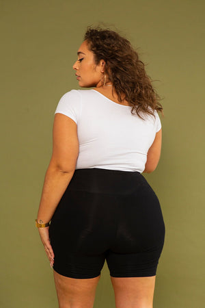 Reversible Crop Tee in White - Manners London