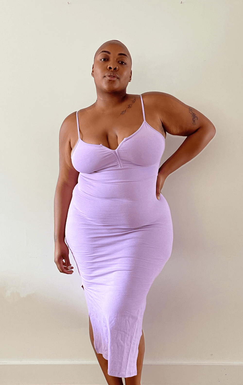 Saffi Midi Dress in Lilac - Manners London