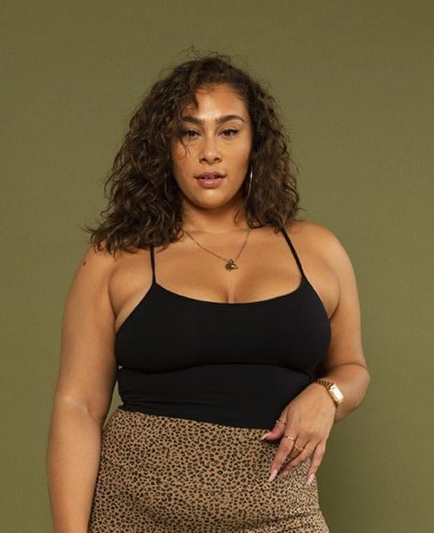 Scoop Crop Vest in Black - Manners London