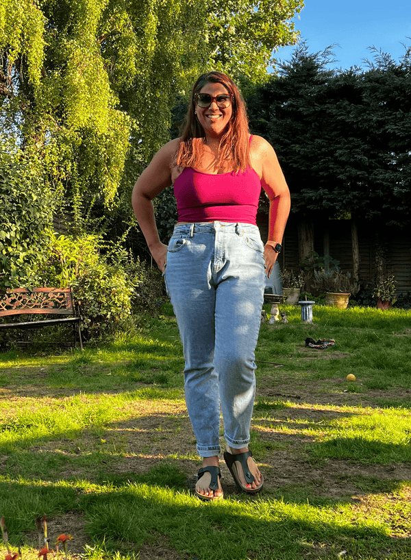 Scoop Crop Vest in Pinky - Purply - Manners London