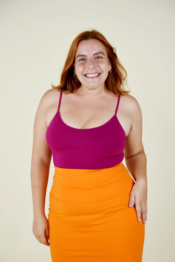 Scoop Full Length Vest in Pinky - Purply - Manners London